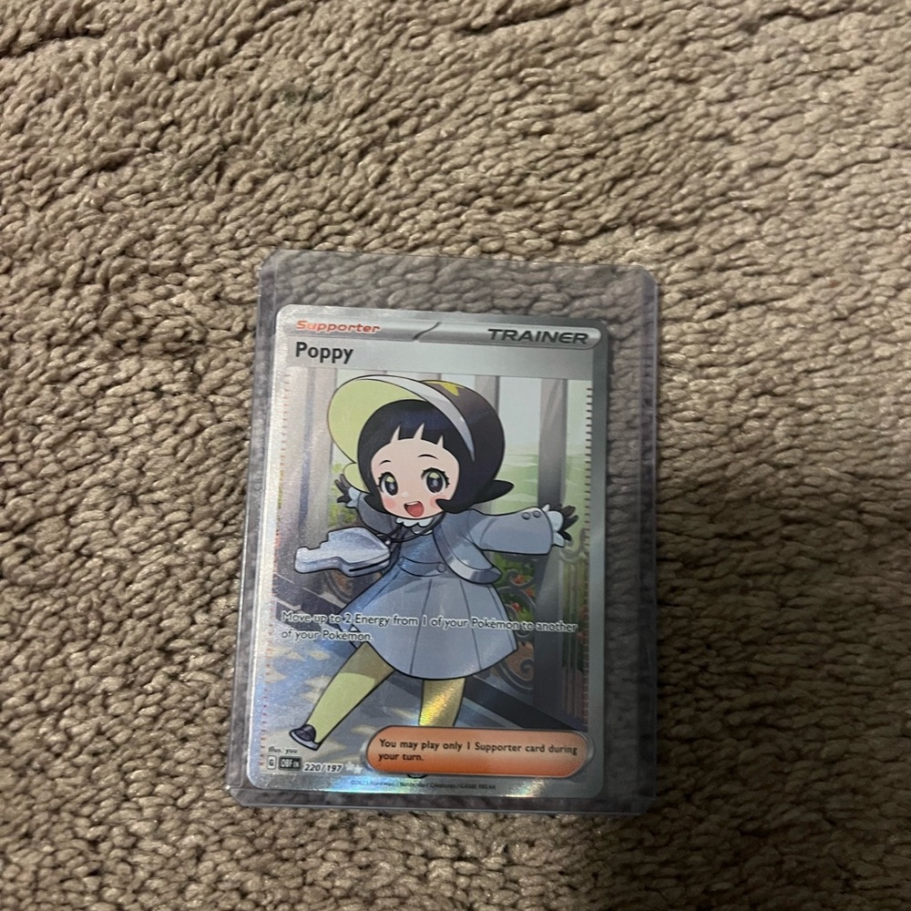 Poppy Trainer Card with Character Illustration